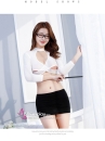 Đồ Cô Giao Sexy - Áo Trắng Váy Đen/ Áo Đen Váy Đen