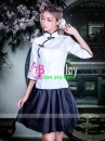Đồ Nữ Sinh Trung Quốc Áo Trắng Váy Đen