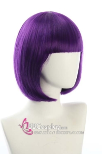 Tóc Ngắn Tím Cúp Mái Ngang