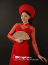 Áo Dài Đỏ Voan 4 Tà