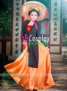 Trang Phục Tứ Thân Đen Váy Cam