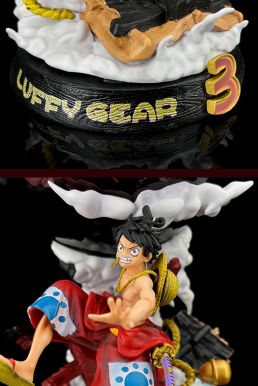 Mô Hình Figure Monkey D. Luffy Country Wano Big Fist Ape King Gun Mạ Tích Điện- One Piece