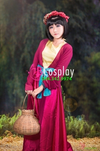 Trang Phục Tứ Thân Áo Đỏ Yếm Vàng