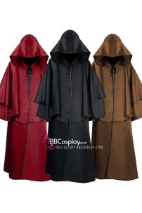 Áo Pháp Sư Phù Thủy Trắng Viền Đen Có Nón