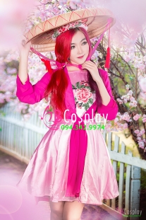 Trang Phục Tứ Thân Hồng Váy Ngắn