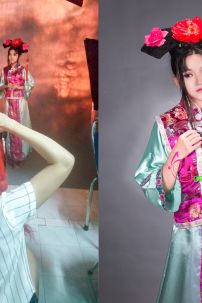 Cổ Trang Hạ Tử Vi - Áo Tím Váy Xanh