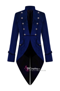 Vest Khiêu Vũ Đuôi Tôm Medieval Vintage Nhung Xanh