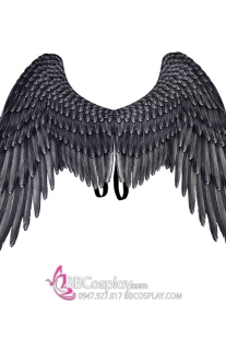 Cánh Chim In 3D Bằng Vải Nỉ Màu Đen