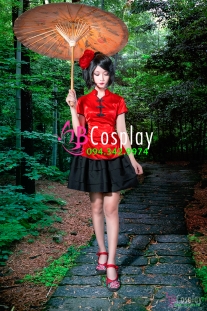 Qiloli Đỏ Phi Cổ Tàu Có Tay