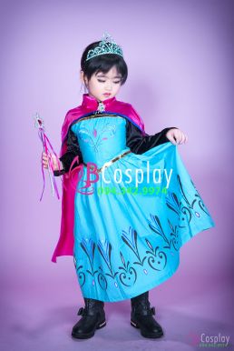 Đầm Elsa Frozen Bé Gái Tặng Kèm Choàng Nhung
