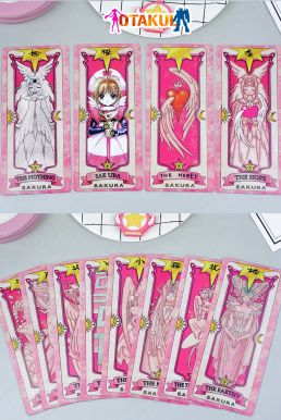 Bộ Thẻ Bài Sakura 56 Lá Hộp Nhỏ  Màu Hồng