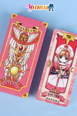 Bộ Thẻ Bài Sakura 56 Lá Hộp Nhỏ  Màu Hồng