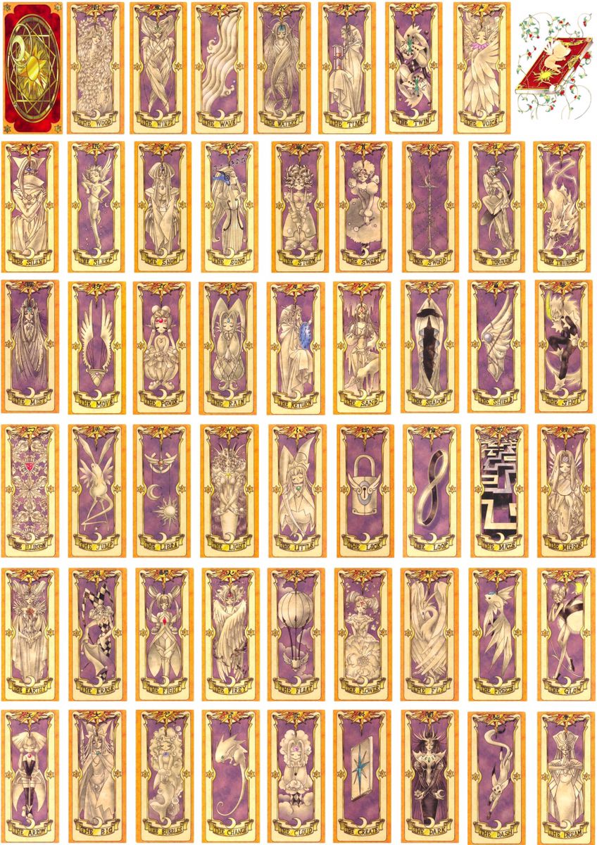 Hộp Thẻ Bài Clow 56 Lá Nhỏ Màu Nâu