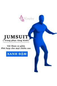 Đồ Điện Máy Xanh - Jumsuit Xanh Dương - Trang Phục Liền Thân Xanh Đậm