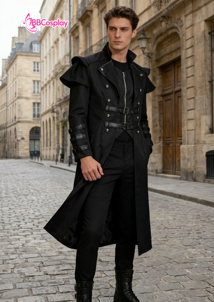 Vest Thợ Săn Bóng Đêm Dáng Dài Thế Kỉ XIV Phong Cách Steampunk