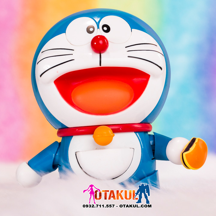 Đồ Chơi lego Lắp Ráp Mô Hình Doraemon Áo Đen Cầm Quạt Cỡ Lớn 34cm