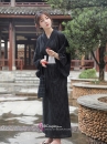 Nagagi Nam - Yukata Nữ Nền Đen Obi Trắng
