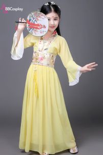 Đồ Cổ Trang Trẻ Em - Mẫu Vàng Viền Gấm