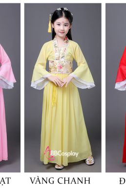Trang Phục Hằng Nga Trẻ Em - Mẫu Vàng Viền Gấm