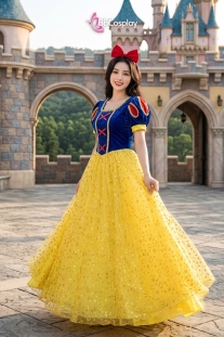 Trang Phục Công Chúa Bạch Tuyết - Vải Nhung Váy Kim Tuyến