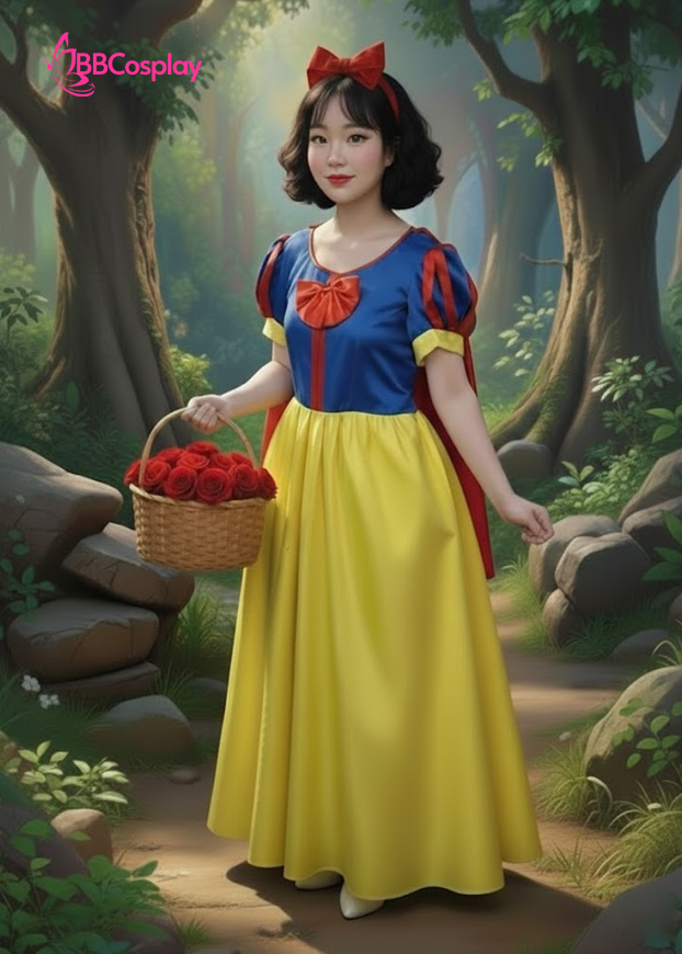 Trang Phục Công Chúa Bạch Tuyết - Vải Phi