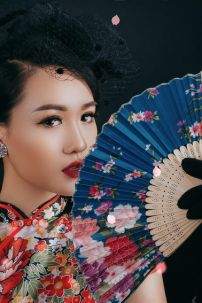 Sườn Xám Thượng Hải Đen Dài