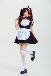 Đồ Maid Đen Trơn Đơn Giản