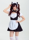 Trang Phục Maid Đen Trơn Đơn Giản