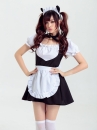 Trang Phục Maid Đen Trơn Đơn Giản