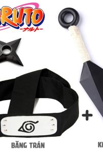 Bộ Phụ Kiện Ninja Naruto 3 Món - Kunai - Băng Trán - Shuriken