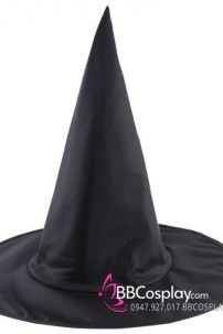 Nón Phù Thủy Đen Vải Oxford