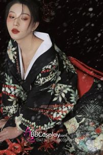 Yukata Điệp Mộng - Yukata Đen Bướm