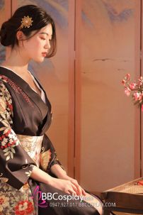 Yukata Điệp Mộng - Yukata Đen Bướm