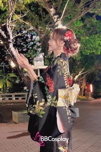 Yukata Điệp Mộng - Yukata Đen Bướm