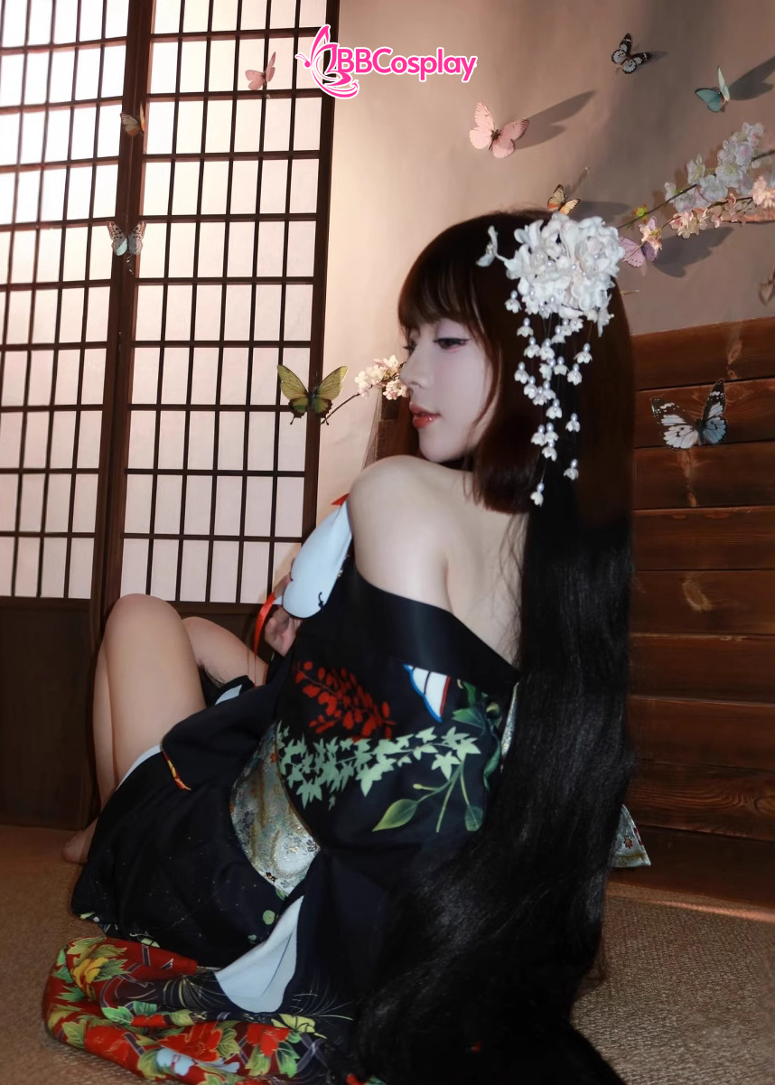 Yukata Điệp Mộng - Yukata Đen Bướm