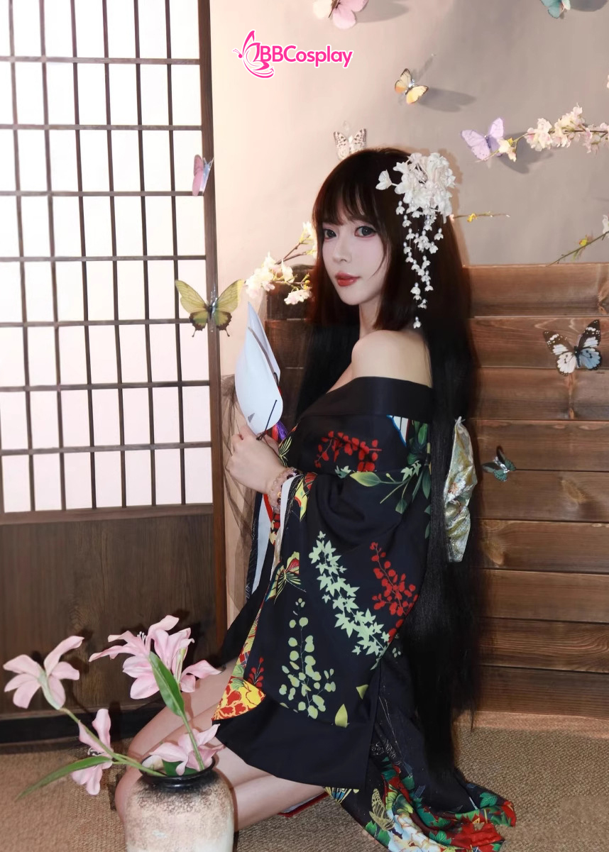 Yukata Điệp Mộng - Yukata Đen Bướm