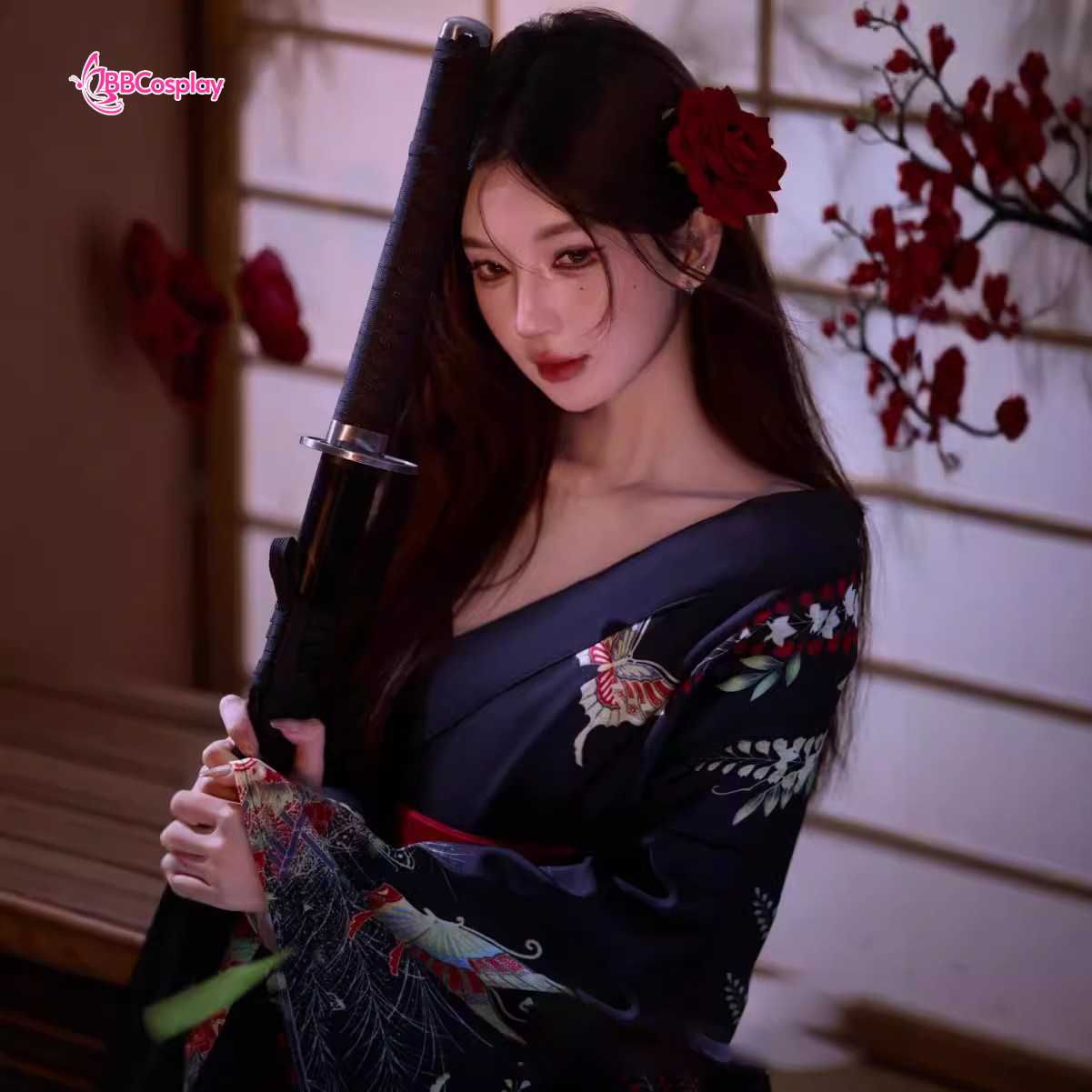 Yukata Điệp Mộng - Yukata Đen Bướm