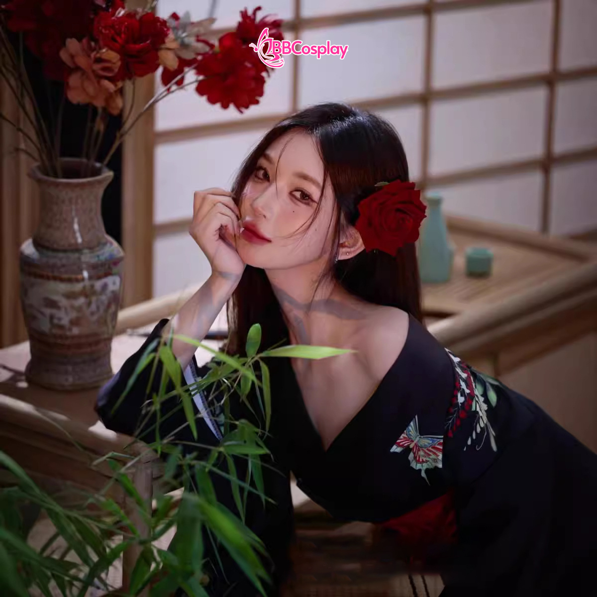 Yukata Điệp Mộng - Yukata Đen Bướm