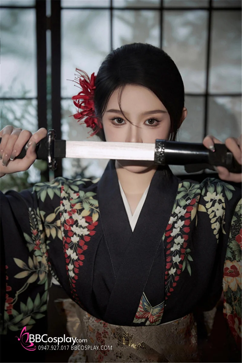 Yukata Điệp Mộng - Yukata Đen Bướm