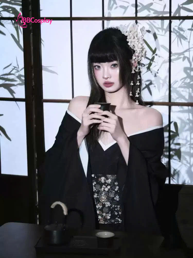 Yukata Điệp Mộng - Yukata Đen Bướm