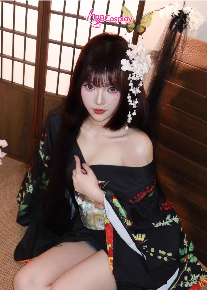 Yukata Điệp Mộng - Yukata Đen Bướm