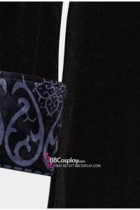 Vest Tuxedo Nhung Đen Gothic Phong Cách Steampunk Đuôi Én