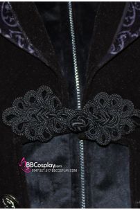 Vest Tuxedo Nhung Đen Gothic Phong Cách Steampunk Đuôi Én