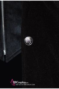 Vest Tuxedo Nhung Đen Gothic Phong Cách Steampunk Đuôi Én