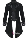 Vest Tuxedo Nhung Đen Gothic Phong Cách Steampunk Đuôi Én