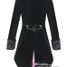 Vest Tuxedo Nhung Đen Gothic Phong Cách Steampunk Đuôi Én