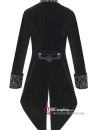 Vest Tuxedo Nhung Đen Gothic Phong Cách Steampunk Đuôi Én