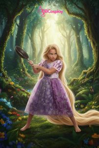 Đồ Hoá Trang Rapunzel - Công Chúa Tóc Mây Trẻ Em
