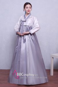 Áo Hanbok Hàn Quốc Giá Rẻ Áo Trắng Váy Xám