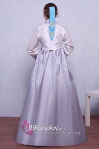 Áo Hanbok Hàn Quốc Giá Rẻ Áo Trắng Váy Xám